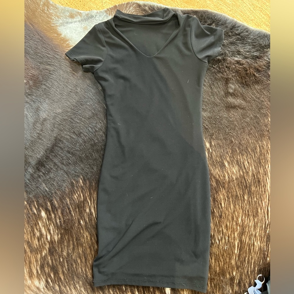 Black Cut Out Mini Dress